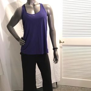 Purple tie back UA tank top
